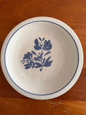 Pfaltgraff Blue Floral Stoneware Dinner Plate - White/Blue
